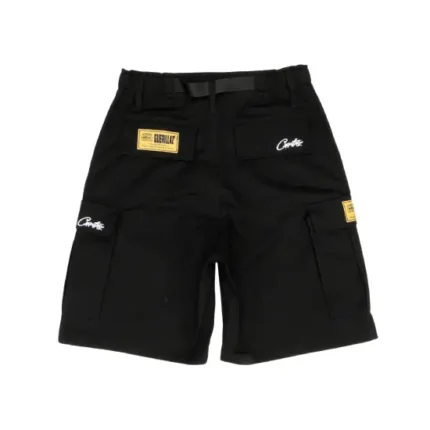 Corteiz Alcatraz Cargo Shorts Black