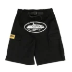 Corteiz Alcatraz Cargo Shorts Black