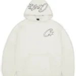 Corteiz Satin C Star Applique Hoodie Off White (1)