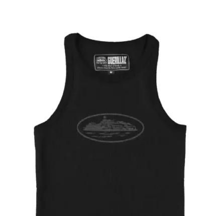 Corteiz Tank Top Guerillaz Women Triple Black