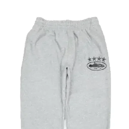 Corteiz 4Starz Alcatraz Sweatpants Gray (1)