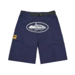 Corteiz Alcatraz Cargo Shorts Navy Blue (1)