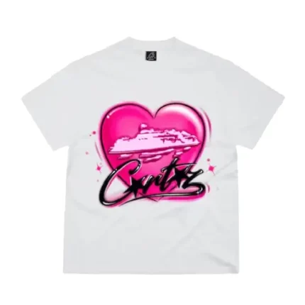 Corteiz Alcatraz Heart T Shirt White (1)