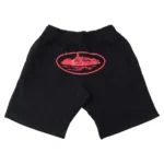 Corteiz Alcatraz Shorts Black Red