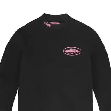 Corteiz Alcatraz Waffle Sweatshirt Black Pink (1)