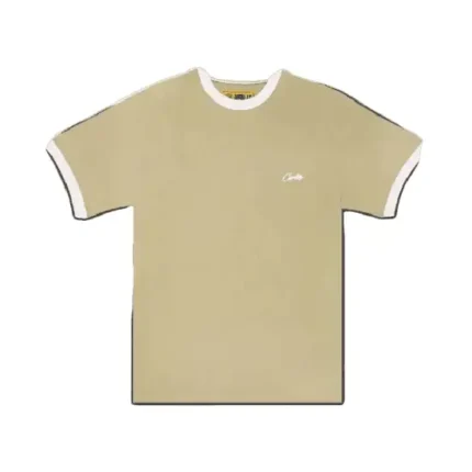 Corteiz Allstarz Ribbed T Shirt In Light Khaki