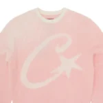 Corteiz C Star Gradient Mohair Knit Sweatshirt Pink (1)