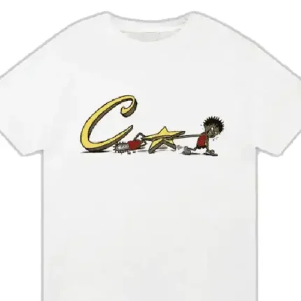 Corteiz Chainsaw T Shirt White