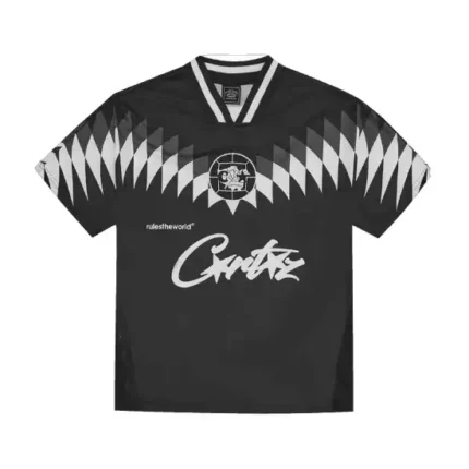 Corteiz Club RTW Football T Shirt Black (2)