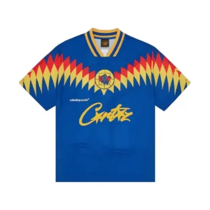 Corteiz Club RTW Football T Shirt Blue (2)