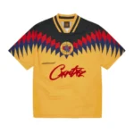 Corteiz Club RTW Football T Shirt Yellow (1)