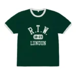 Corteiz College Ringer T Shirt Forest Green