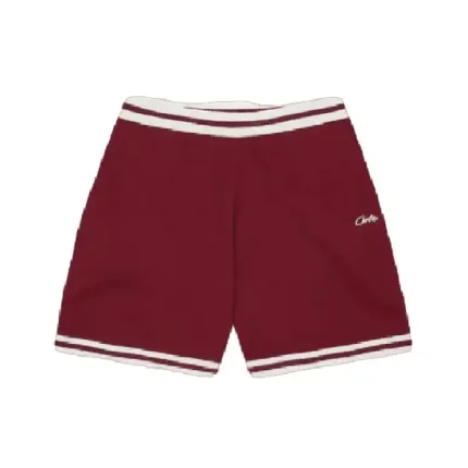 Corteiz Deala Knit Shorts Burgundy (2)