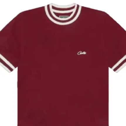 Corteiz Deala Knit T Shirt Burgundy