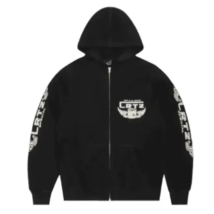 Corteiz Gasolina Double Zip Hoodie Black (2)