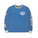 Corteiz Gasolina Waffle Sweatshirt Blue (1)