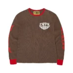 Corteiz Gasolina Waffle Sweatshirt Brown (1)