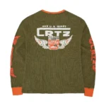 Corteiz Gasolina Waffle Sweatshirt Tonal Khaki Burnt Orange (2)