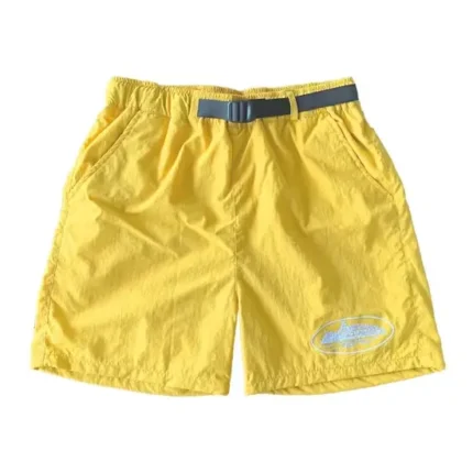 Corteiz Nylon Litework Shorts Sulphur (2)