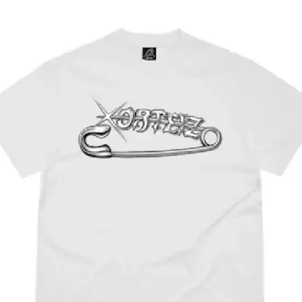 Corteiz Safety Pin T Shirt White (1)