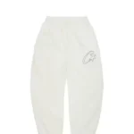 Corteiz Satin C Star Appliqué Swetpants Off White (1)