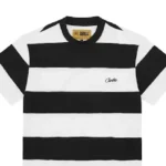 Corteiz Striped T Shirt Black (1)