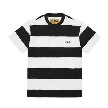 Corteiz Striped T Shirt Black (2)