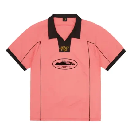 Corteiz Talismo Football T Shirt Pink (2)